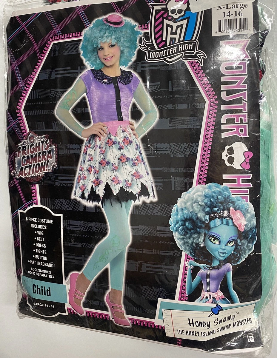 Monster High Honey Swamp Girls Halloween 6 Piece Costume Extra