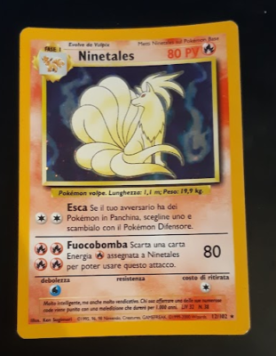 Pokémon TCG Ninetales Base Set 12/102 Holo 1st Edition Holo Rare