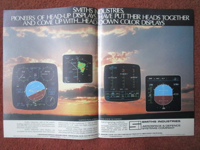 3/1982 PUB SMITHS INDUSTRIES HUD HEAD-UP ELECTRONIC DISPLAYS SYSTEM ORIGINAL ANZEIGE