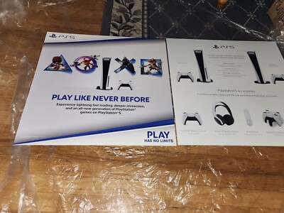 希少　店頭用　プレイステーション 5 PS　販促ポスター Playstation 5 Advertising Display Posters (Lot Of 2) 23½