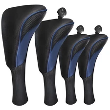 Golf Club Head Covers Woods Driver Fairway Hybrid 4 Pack Headcovers 1 3 5 7 X