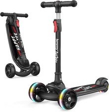 Besrey Kick Scooter para Niños Edades 3-8, 3 Ruedas con Negro