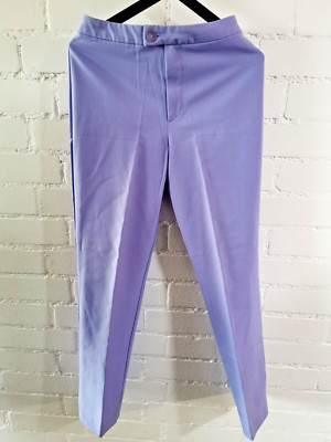 Lecomte Luxus Damen Hose D 34 flieder lila blau Vintage chic