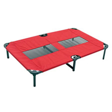 Large 42 In. Red Elevated Pet Bed Comfort Cot