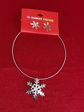 Silver Toned Snowflake Set Of Necklace And Earrings New With Tags