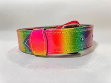 Kids Baseball/Softball Belt – 28'" holographic vivid rainbow– Durable, Unisex