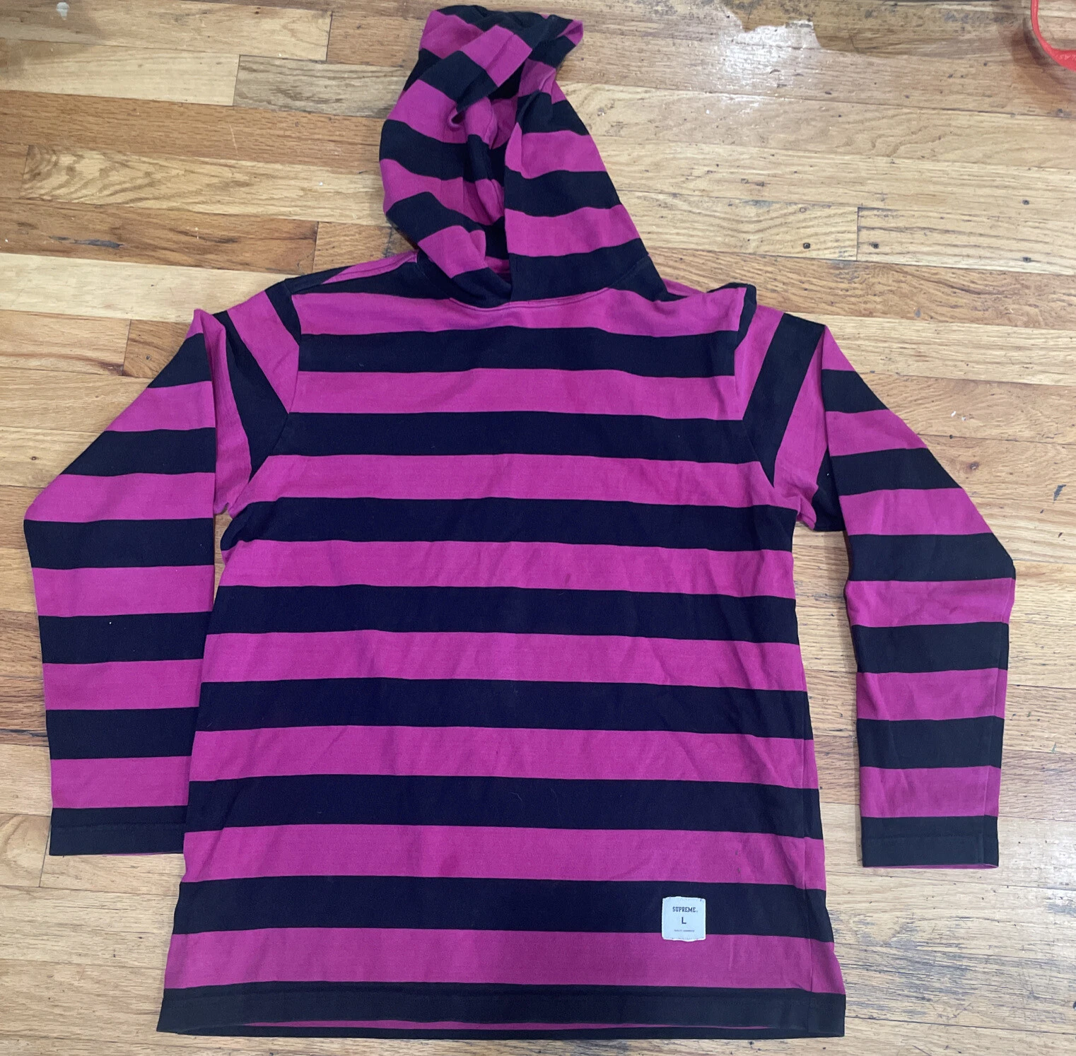 supreme bande à capuche L noir rose rare