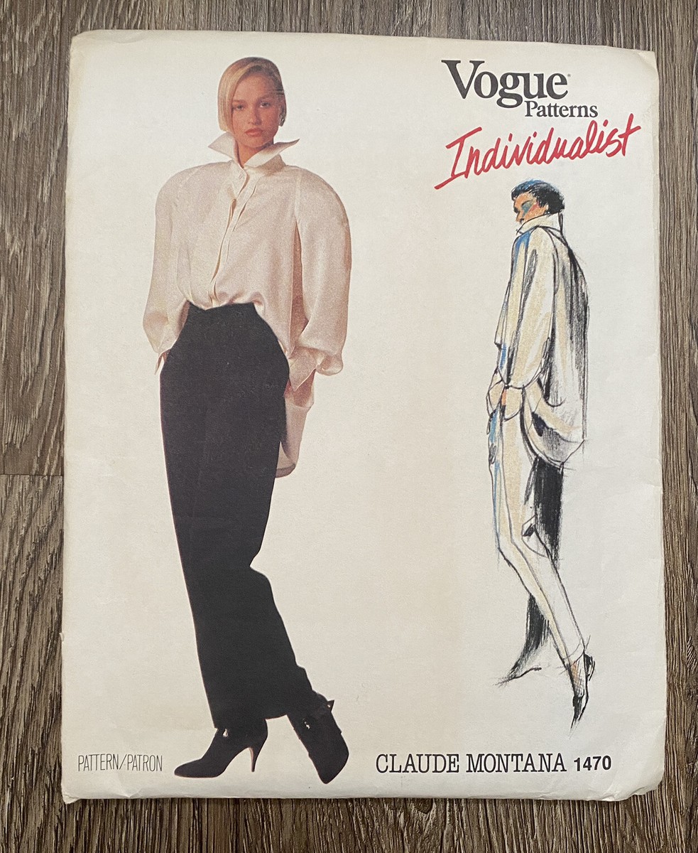 Claude Montana パンツ 1980s Claude Montana High Waisted Wool Pants with Waist and