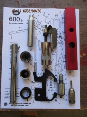  MEC Shotshell Reloading, 12 Gauge Die Set, 600 Jr. All Steel