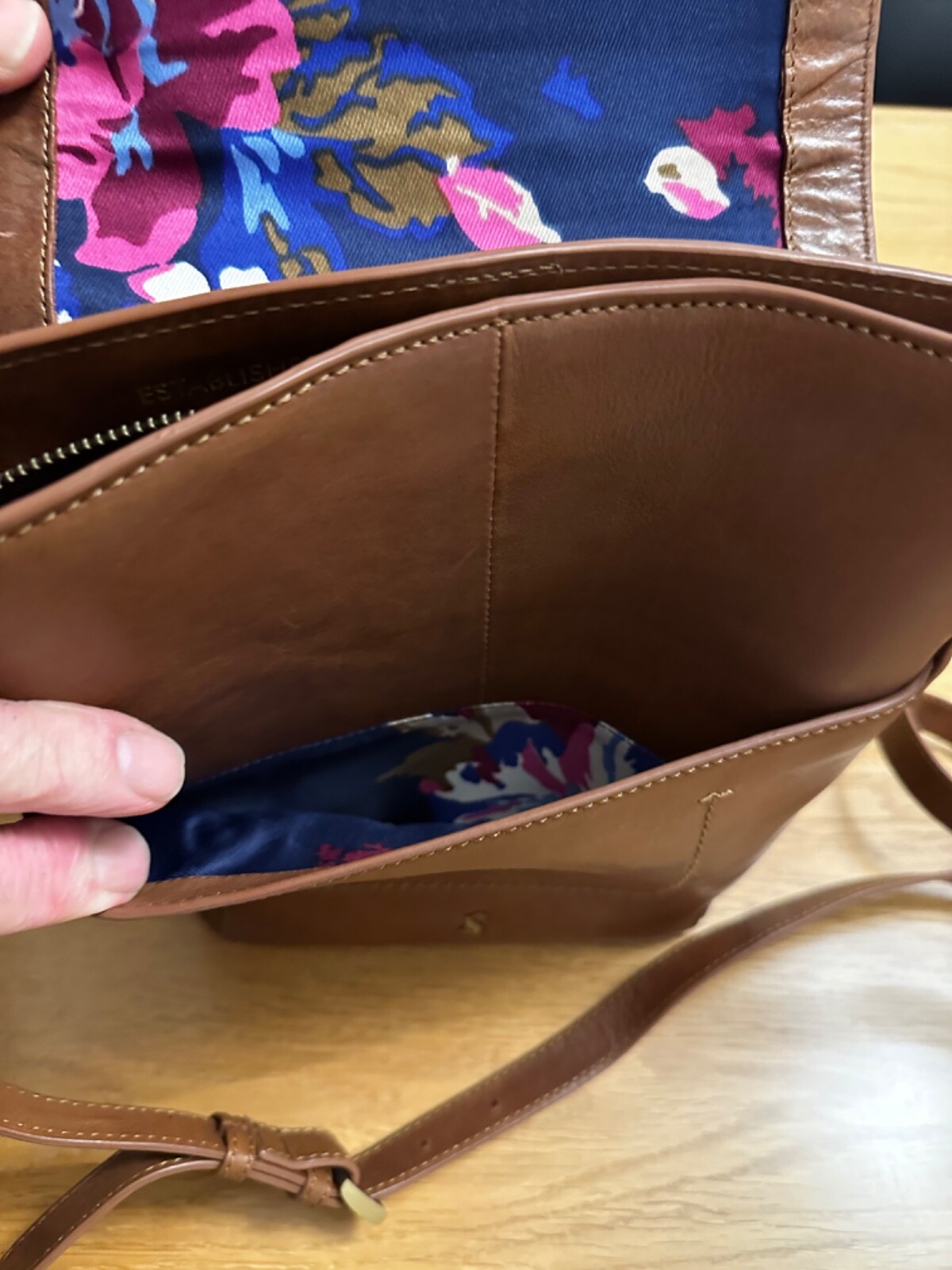 Joules Ladies Shoulder bag. Tan leather. Used very good condition. eBay