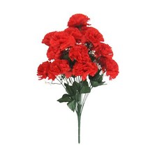 18 Head Large Carnation Bouquet - Artificial Silk Flowers Fake Funeral