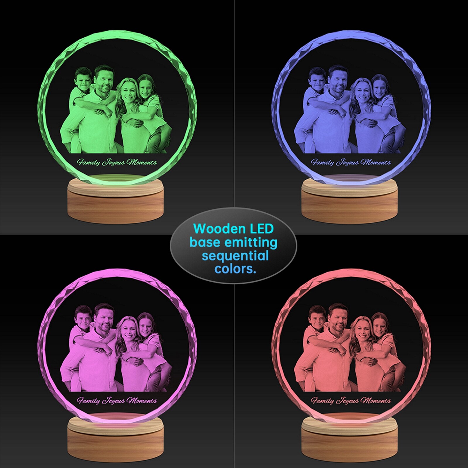 Personalized 3D Crystal Photo Gift For Birthday Anniversary Mother Day Present