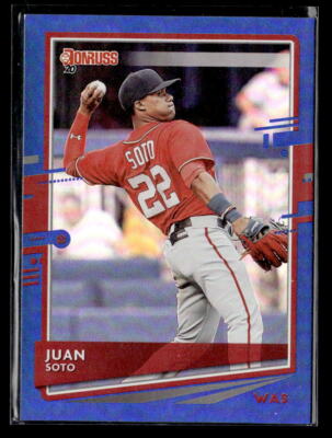 Juan Soto - 2020 Panini Donruss Blue Holo #162 Washington Nationals