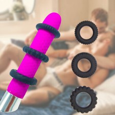 1/3pcs Silicone Cock/Penis Ring for Men Time Delay Enhancer Sex Aid Tool
