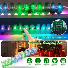 DIY 3D Christmas Snowman Soldering Kit LED Flashing Electronic Circuit Xmas Gift