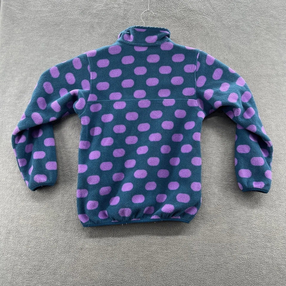 Suéter Pullover Patagonia Niñas Talla L (12) Púrpura Pokeadot Polar Tsnap Foto 2 de 4
