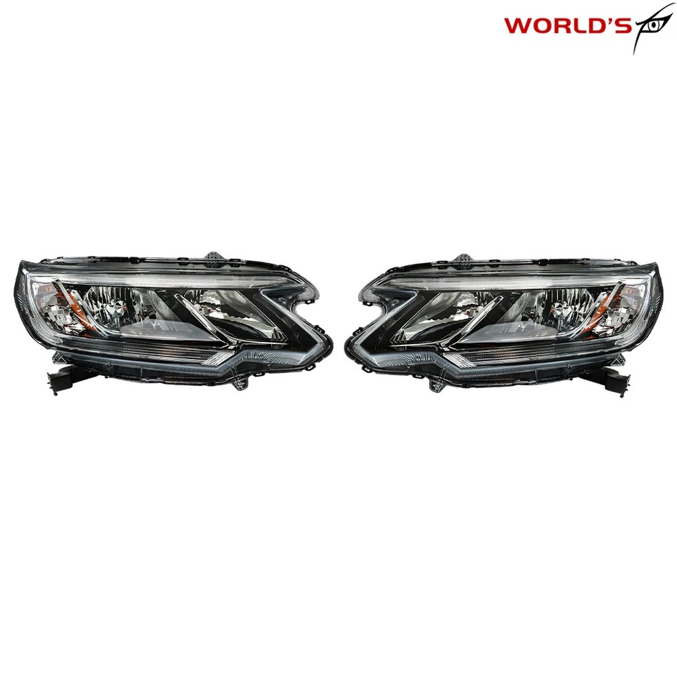 Faro halógeno para Honda CR-V 2015-2016 con lente transparente LED DRL lado derecho e izquierdo Foto 2 de 4