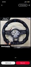 Thickened, Upgraded, Led Blue Forged Carbon Stering Wheel For Gold Mk7,7.5