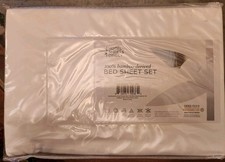 Hotel Sheets Direct Bamboo 3 PC Set Twin XL Flat, Fitted, Pillowcase White