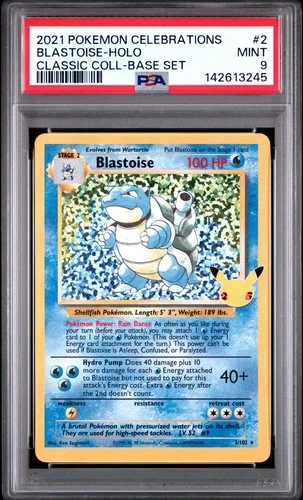2021 Pokemon Celebrations Classic Collection 2 Blastoise-Holo   PSA 9