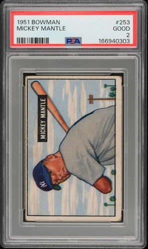 1951 Bowman Mickey Mantle Rookie Card PSA GOOD 2