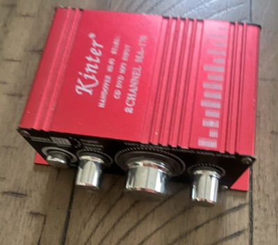 Kinter 2CH 40W Class D Hi-Fi Stereo Amplifier RCA In Speaker Jacks Red