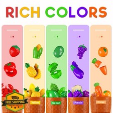 Toddler Play Food Cutting Set with Color Sorting Basket