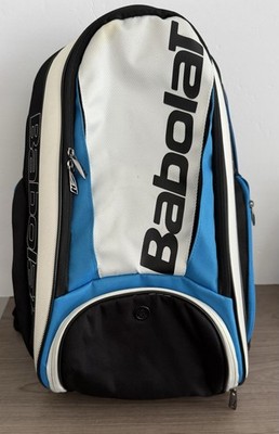 Babolat Pure Backpack Tennis Racket Badminton Squash Bag Black Blue White