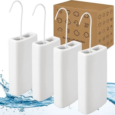 MY-GOODBUY24 4 x Luftbefeuchter Heizung Keramik Set Heizkörper Verdunster Wasser Verdampfer