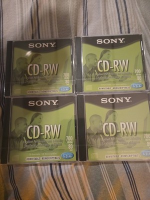 4 Sony CD-RW disks sealed