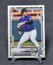 Jaden Hill 1st Prospect Rookie 2021 Bowman Draft Card #BD-142 Colorado Rockies
