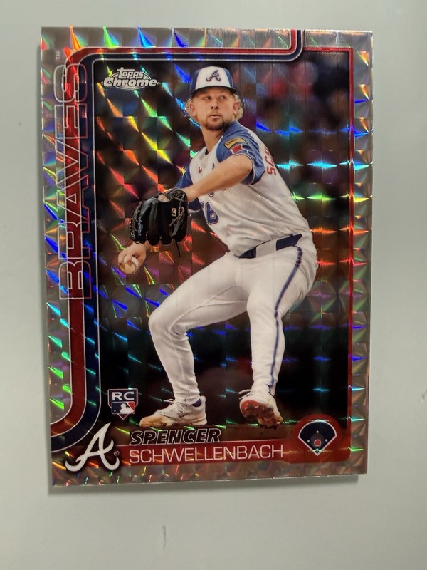 2025 Topps Chrome Spencer Schwellenbach RC Geometric Refractor Rookie Braves