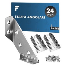 Squadrette Angolari, Staffe Angolari in acciaio inox, 24 pezzi, Angolo in