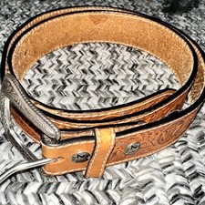 Jack Daniels Mens Size 30 Old No 7 Embossed 1179JD Brown Full Grain Leather Belt