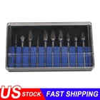 10x Dental Burs Acrylic Polisher Drills Burrs Tungsten Carbide Steel 2.35*6mm