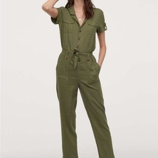 H M Utility Green Jumpsuit