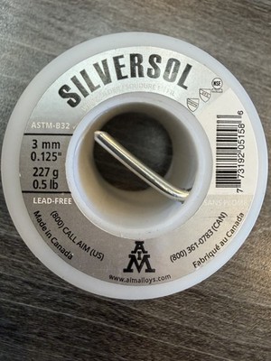 Silversol Wire Solder Roll 0.5lbs Lead-Free
