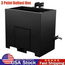3 Point Ballast Box w/ 2" Hitch Receiver 800Lb for Category 1 Tractor Attachment