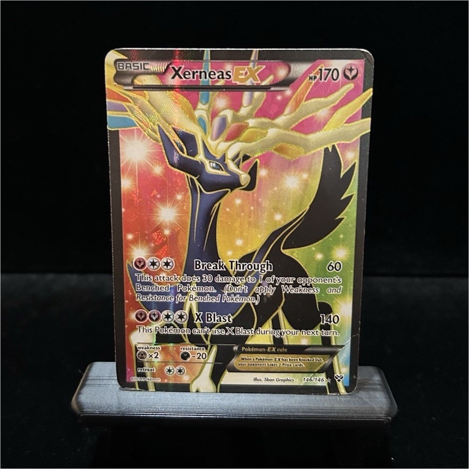 Pokemon TCG XY Xerneas EX 146/146 Ultra Rare Holo Full Art 2 Corner Creases