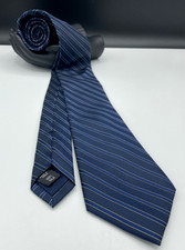 MICHAEL KORS Men's 100 Silk Tie  Blue  Striped  Designer 
