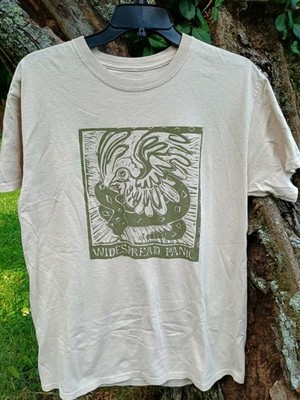 Widespread Panic Rooster & Snake Khaki Graphic Reprint shirt AN54279