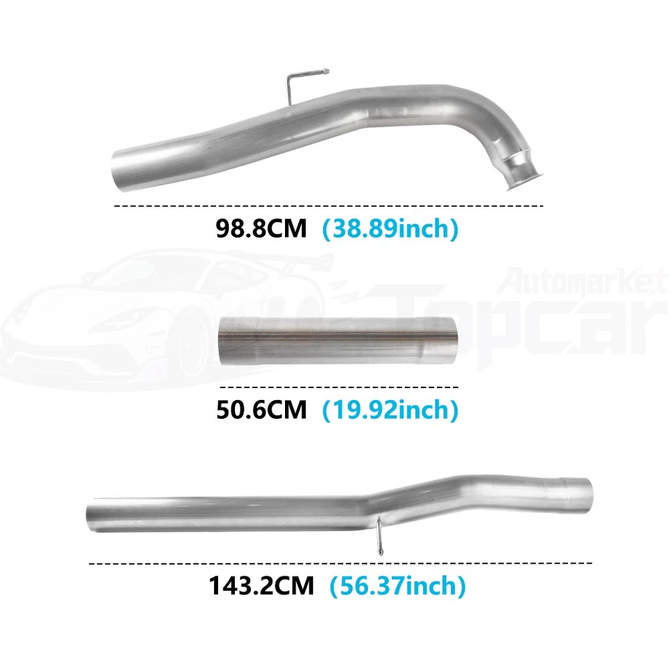 Exhaust Pipe for 2011-2015 Silverado Sierra 2500 3500HD LML 6.6 Duramax Turbo 4" - Imagem 3 de 4