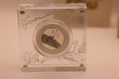 2021 Winnie the Pooh 50p Silber PP Münze Classic Pooh mit COA Original RM Box