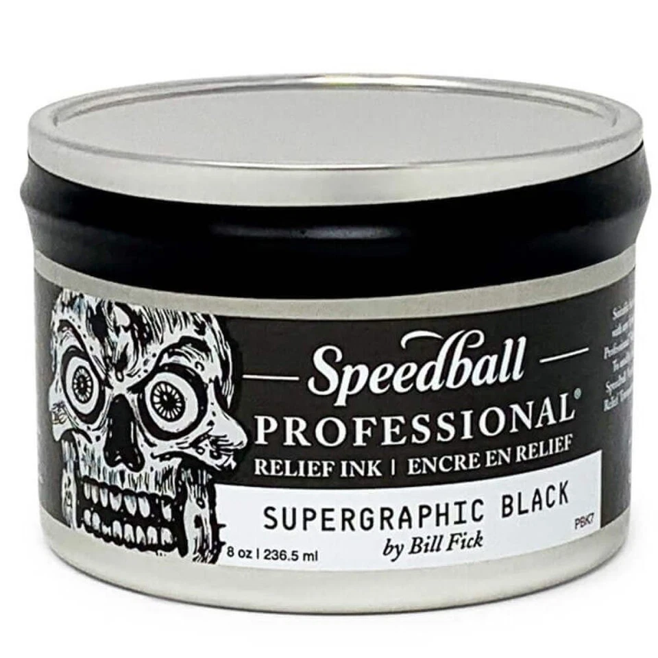 SPEEDBALL Professional Relief Ink 236ml (8oz) - Supergraphic Black