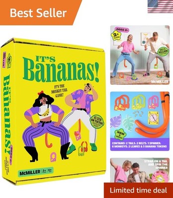 It's Bananas! Hilarious Monkey Tail Party Game for 2+ Players - Fun for All Ages