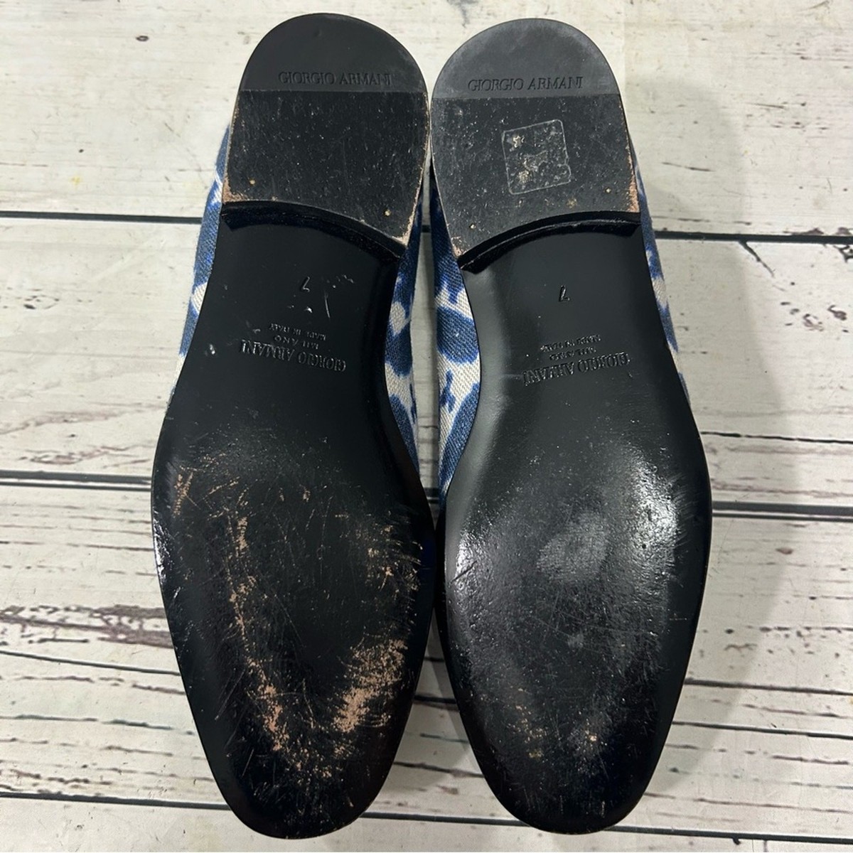 Giorgio Armani slip on smoking tie dye loafers Giorgio Armani Men main image 2