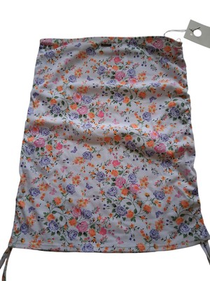 Maaji Tube Top Strapless Floral Ribbed Cottage Core Festival Size M/L NWT 