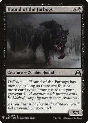 [MTG] Hound of the Farbogs (SOI-117) (PLST) NM