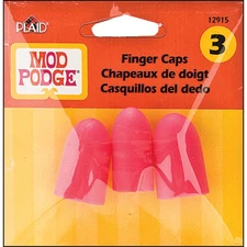 Plaid:Craft CS12958 Mod Podge Finger Caps 3/Pkg-2 Large & 1 Medium (3Pk)