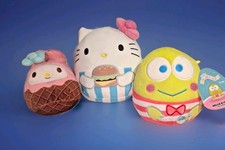 SQUISHMALLOWS 8" Hello Kitty 6" Keroppi  5" My Melody Plushie Sanrio - Lot of 3